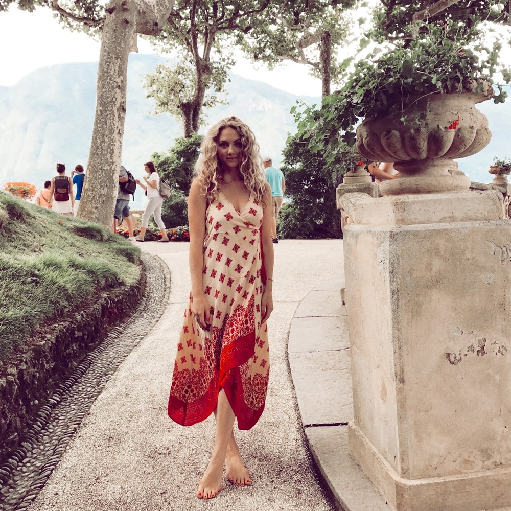 Earthbound Trading Co. Midi Wrap Dress